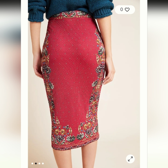 ANTHROPOLOGIE | Farm Rio Catalina Knit Pencil Skirt Womens Size Medium - Picture 3 of 9